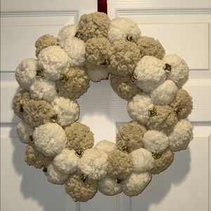 Elegant Cream and Tan Holiday Wreath